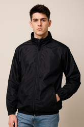 MEN'S BLACK WIND BREAKER JACKET - VENARI